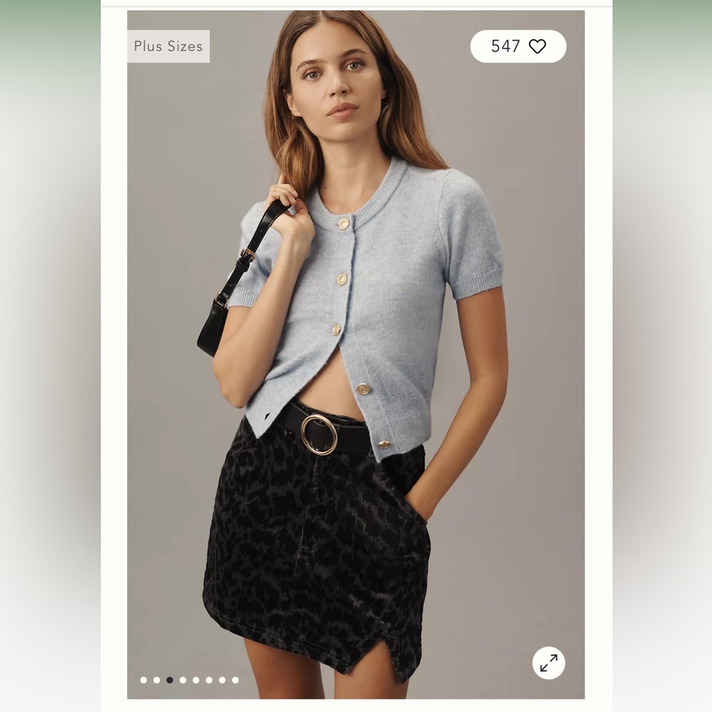 Anthropologie corduroy mini skirt